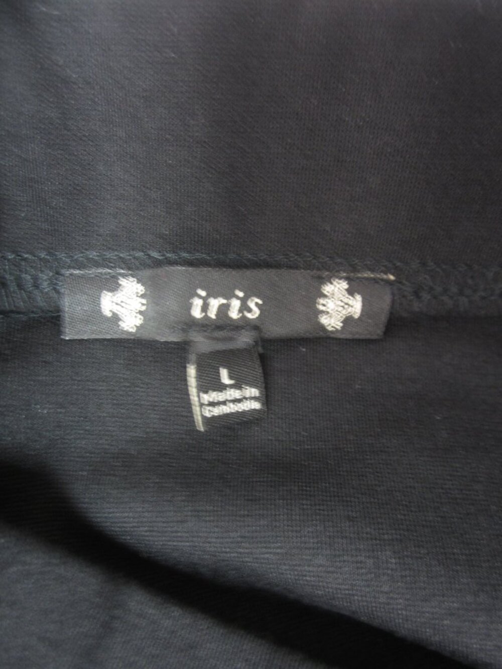NEW NWOT Size L Iris Black Gray Ponte Knit Pencil Skirt Below Knee Midi Solid - Picture 4 of 11